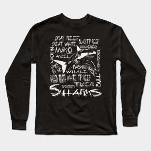 Sharks Marine Biology Marine Biologist Aquarist Gifts Long Sleeve T-Shirt